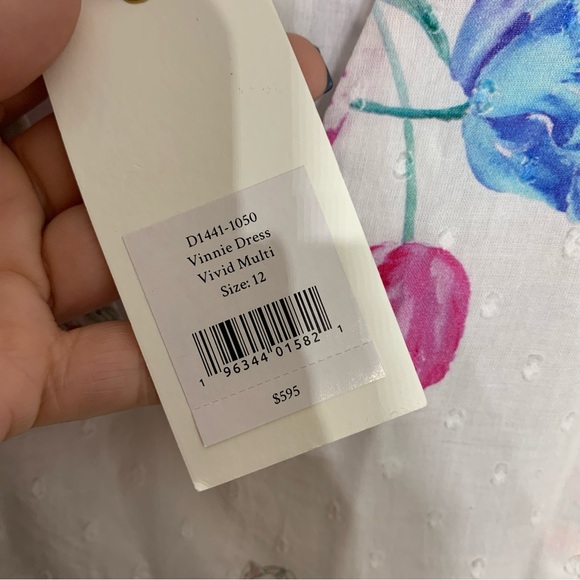 NWT LOVESHACKFANCY Vinnie Short Flutter Sleeve Maxi Dress Floral Size 12 - Picture 5 of 9